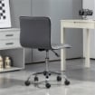 SEDIA DA UFFICIO ERGONOMICA IN PELLE PU CON ALTEZZA REGOLABILE SEDUTA GIREVOLE E RUOTE GRIGIO SCURO