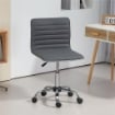 SEDIA DA UFFICIO ERGONOMICA IN PELLE PU CON ALTEZZA REGOLABILE SEDUTA GIREVOLE E RUOTE GRIGIO SCURO