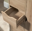 MOBILE BAGNO CON 4 CASSETTI, ARMADIETTO A 2 LIVELLI E MANIGLIE RITAGLIATE, IN TRUCIOLATO, 54X29X83 CM