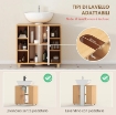 MOBILE SOTTOLAVABO BAGNO CON ARMADIETTO A 2 ANTE SOFT-CLOSE E 6 RIPIANI APERTI, 60X33X57CM, BIANCO