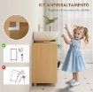 MOBILE SOTTOLAVABO BAGNO CON ARMADIETTO A 2 ANTE SOFT-CLOSE E 6 RIPIANI APERTI, 60X33X57CM, BIANCO