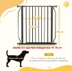 CANCELLETTO PER CANI ESTENSIBILE E REGOLABILE PER SCALE E PORTE, IN ACCIAIO E ABS, 75-85X76 CM, NERO