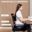 SEDIA DA UFFICIO SENZA RUOTE ERGONOMICA CON BRACCIOLI PER SALA D'ATTESA, NERO