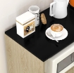CARRELLO DA CUCINA IN TRUCIOLATO CON RIPIANO APERTO, ARMADIETTO A 2 ANTE E SCAFFALE LATERALE, 75X40X80.5 CM