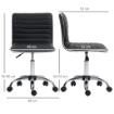 SEDIA DA UFFICIO ERGONOMICA IN PELLE PU CON ALTEZZA REGOLABILE SEDUTA GIREVOLE E RUOTE NERO