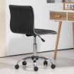 SEDIA DA UFFICIO ERGONOMICA IN PELLE PU CON ALTEZZA REGOLABILE SEDUTA GIREVOLE E RUOTE NERO