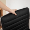 SEDIA DA UFFICIO ERGONOMICA IN PELLE PU CON ALTEZZA REGOLABILE SEDUTA GIREVOLE E RUOTE NERO