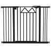 CANCELLETTO PER CANI CON 4 VITI REGOLABILI E NASTRO ADESIVO, IN METALLO E PLASTICA, 74-100X76 CM, NERO
