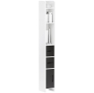 COLONNA BAGNO CON 3 MENSOLE E 3 ARMADIETTI, IN LEGNO, 15X17X120 CM, BIANCO E NERO
