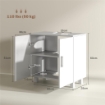 MOBILE SOTTO LAVABO BAGNO A 2 ANTE CON RIPIANO CENTRALE, IN MDF, 60X35X60 CM, BIANCO