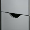 Colonna Bagno con 2 Ripiani e 2 Armadietti, in Legno, 15.2x29.8x118 cm, Bianco e Grigio