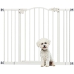 CANCELLINO PER CANI ESTENSIBILE SENZA VITI REGOLABILE DA 74-100 CM ALTO 78 CM IN METALLO, BIANCO