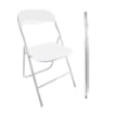 SEDIA PIEGHEVOLE IMBOTTITA - GOLF BIANCA, SEDUTA COMODA, PORTATILE, STRUTTURA IN METALLO, SLIM, SALVASPAZIO, RESISTENTE, DA INTERNO, ESTERNO