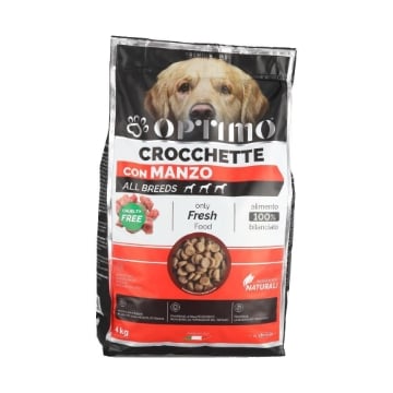 OPTIMO CROCCHETTE PER CANE CON MANZO IN FORMATO DA 4 KG