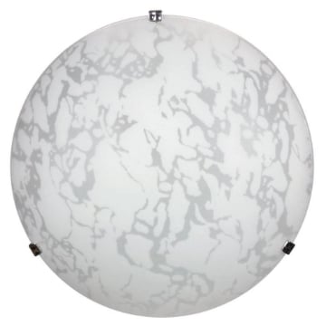 PLAFONIERA MAIDA 2XE27 IN VETRO EFFETTO MARMO DIAMETRO 40 CM