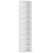 SCAFFALE PORTA CD CON 6 RIPIANI REGOLABILI, CAPACITÀ DI 260 CD/120 DVD, 33X24X140 CM, BIANCO
