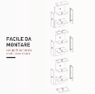 SCAFFALE PORTA CD CON 6 RIPIANI REGOLABILI, CAPACITÀ DI 260 CD/120 DVD, 33X24X140 CM, BIANCO
