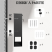 CASSETTA POSTALE A MURO IN METALLO CON FINESTRELLA E SERRATURA 30X8.5X32.5 CM GRIGIO CARBONE