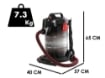 BISSELL 2026M BIDONE ASPIRA SOLIDI E LIQUIDI MULTICLEAN DRUM 23 L NERO BIANCO