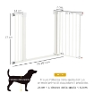 CANCELLETTO PER CANI TAGLIA PICCOLA E MEDIA CON DOPPIA SERRATURA E CHIUSURA AUTOMATICA, 76-103X4.2X77 CM, BIANCO