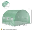 TELO SERRA IN PE CON 6 FINESTRE, PORTA AVVOLGIBILE E BORDI INTERRATI, 3X3X2 M, VERDE