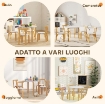 SET TAVOLO E SEDIE PER BAMBINI 3-8 ANNI 5 PZ CON BORDI ARROTONDATI IN LEGNO BIANCO