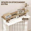 COPRITERMOSIFONE A DOGHE ANTIRIBALTAMENTO CON CASSETTO, IN LEGNO, 78X19X97 CM, BIANCO