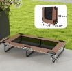 LETTO PER CANI GRANDI PIEGHEVOLE CON TESSUTO A RETE DA INTERNO ED ESTERNO, 107X61X20 CM, MARRONE