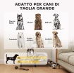 LETTO PER CANI GRANDI PIEGHEVOLE CON TESSUTO A RETE DA INTERNO ED ESTERNO, 107X61X20 CM, MARRONE