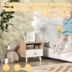 COMODINO CON CASSETTO PER BAMBINI 3-10 ANNI IN LEGNO E LEGNO DI PINO, 40X32.5X40 CM, BIANCO