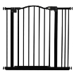 CANCELLETTO PER CANI ESTENSIBILE CON 2 BLOCCHI E CHIUSURA AUTOMATICA IN METALLO E PLASTICA 74-87X78 CM NERO