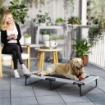 LETTO PER CANI GRANDI PIEGHEVOLE CON TESSUTO A RETE DA INTERNO ED ESTERNO, 107X61X20 CM, GRIGIO CHIARO