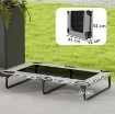 LETTO PER CANI GRANDI PIEGHEVOLE CON TESSUTO A RETE DA INTERNO ED ESTERNO, 107X61X20 CM, GRIGIO CHIARO