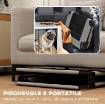 LETTO PER CANI GRANDI PIEGHEVOLE CON TESSUTO A RETE DA INTERNO ED ESTERNO, 107X61X20 CM, GRIGIO CHIARO