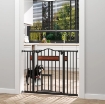 CANCELLETTO PER CANI DI TAGLIA MEDIA E PICCOLA CON CHIUSURA AUTOMATICA, 74-105X76.2 CM, NERO