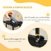 CANCELLETTO PER CANI DI TAGLIA MEDIA E PICCOLA CON CHIUSURA AUTOMATICA, 74-105X76.2 CM, NERO