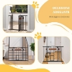 CANCELLETTO PER CANI DI TAGLIA MEDIA E PICCOLA CON CHIUSURA AUTOMATICA, 74-105X76.2 CM, NERO