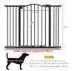 CANCELLINO PER CANI ESTENSIBILE SENZA VITI REGOLABILE DA 74-100 CM ALTO 78 CM IN METALLO, NERO