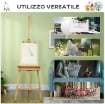 CAVALLETTO PER PITTURA PIEGHEVOLE IN FAGGIO CON ALTEZZA E ANGOLAZIONE REGOLABILE, 65X110X180-235 CM