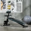PANCA MULTIFUNZIONE PIEGHEVOLE CON SCHIENALE REGOLABILE A 7 LIVELLI, CON FUNZIONE LEG EXTENSION, CUSCINETTO ED ELASTICI, BLU