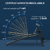 PANCA MULTIFUNZIONE PIEGHEVOLE CON SCHIENALE REGOLABILE A 7 LIVELLI, CON FUNZIONE LEG EXTENSION, CUSCINETTO ED ELASTICI, BLU