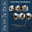 PANCA MULTIFUNZIONE PIEGHEVOLE CON SCHIENALE REGOLABILE A 7 LIVELLI, CON FUNZIONE LEG EXTENSION, CUSCINETTO ED ELASTICI, BLU