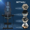 PANCA MULTIFUNZIONE PIEGHEVOLE CON SCHIENALE REGOLABILE A 7 LIVELLI, CON FUNZIONE LEG EXTENSION, CUSCINETTO ED ELASTICI, BLU