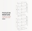 SCAFFALE PORTA CD CON 6 RIPIANI REGOLABILI, CAPACITÀ DI 360 CD/185 DVD, 58X24X124.5 CM, BIANCO