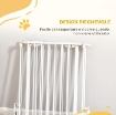 CANCELLETTO PER CANI CON CHIUSURA AUTOMATICA E SISTEMA DI BLOCCO, IN METALLO E PLASTICA, 180X74.5 CM, BIANCO