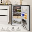 FRIGORIFERO PICCOLO DA 91L CON TERMOSTATO REGOLABILE RIPIANI REGOLABILI E CASSETTO 47.5X44.2X84 CM ARGENTO