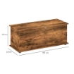 PANCA CONTENITORE CAPACITÀ 120 KG PER CAMERA DA LETTO E INGRESSO IN LEGNO 100X40X40 CM MARRONE