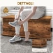PANCA CONTENITORE CAPACITÀ 120 KG PER CAMERA DA LETTO E INGRESSO IN LEGNO 100X40X40 CM MARRONE