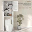MOBILE SOPRA WC CON ARMADIETTO A 2 ANTE E RIPIANO APERTO, IN LEGNO BIANCO, 67X31.5X190 CM