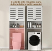 MOBILE SOPRA WC CON ARMADIETTO A 2 ANTE E RIPIANO APERTO, IN LEGNO BIANCO, 67X31.5X190 CM